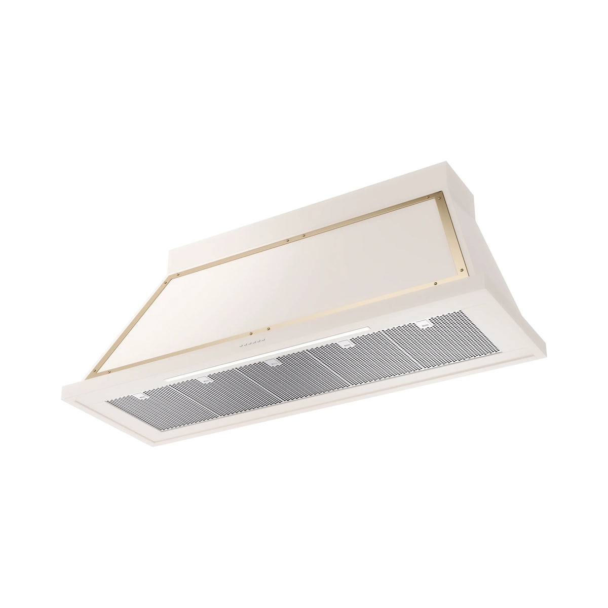 ILVE Nostalgie II 60-Inch Wall-Mount Range Hood, 600 CFM, Antique White with Brass Trim (UANB60AWG)