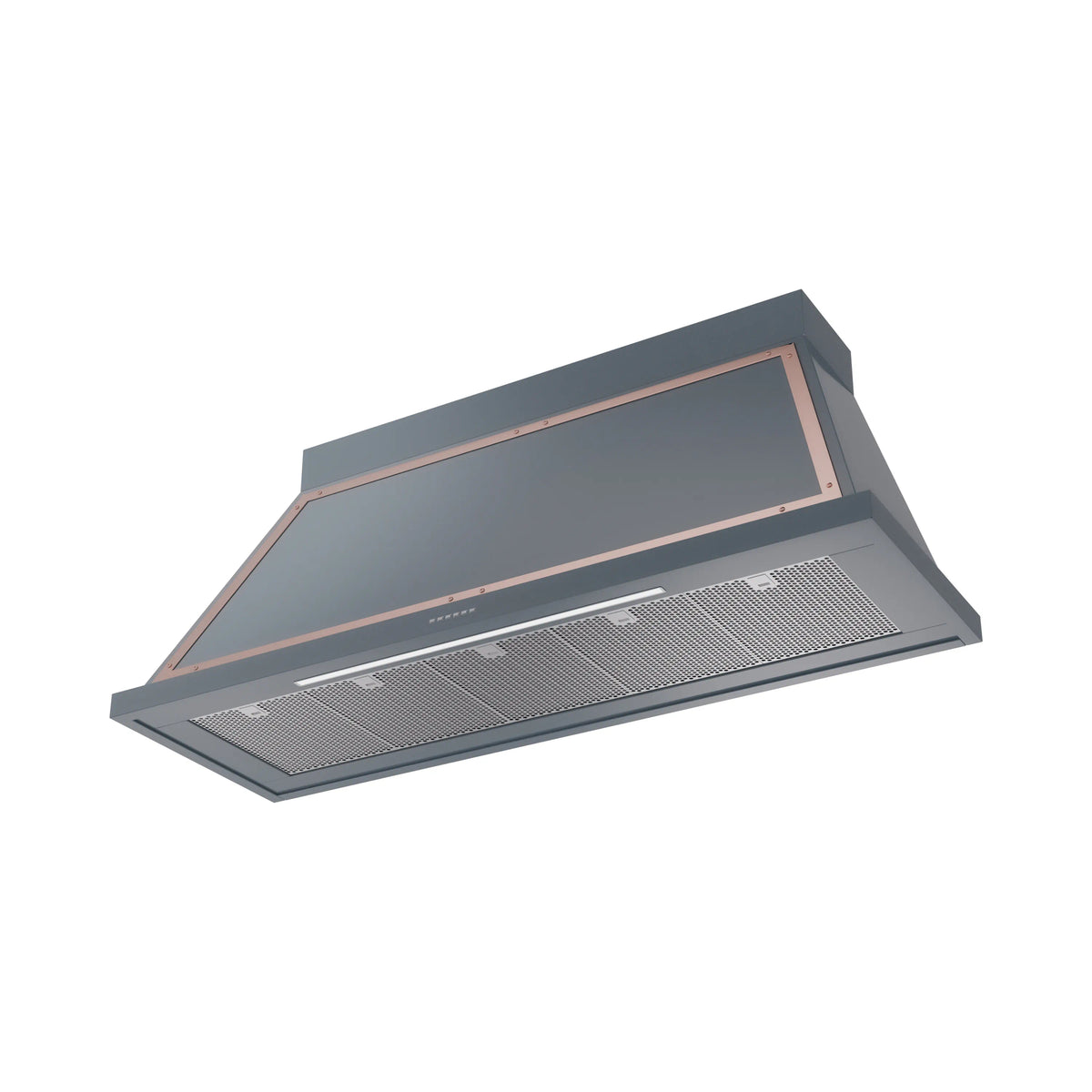 ILVE Nostalgie II 60-Inch Wall-Mount Range Hood, 600 CFM, Blue Grey with Copper Trim (UANB60BGP)
