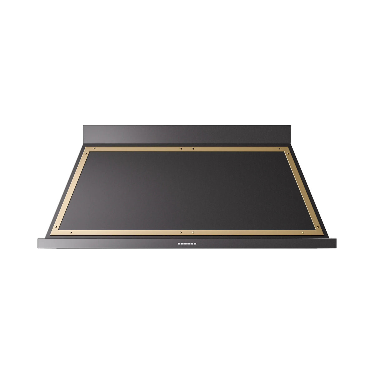 ILVE Nostalgie II 60-Inch Wall-Mount Range Hood, 600 CFM, Glossy Black with Brass Trim (UANB60BKG)