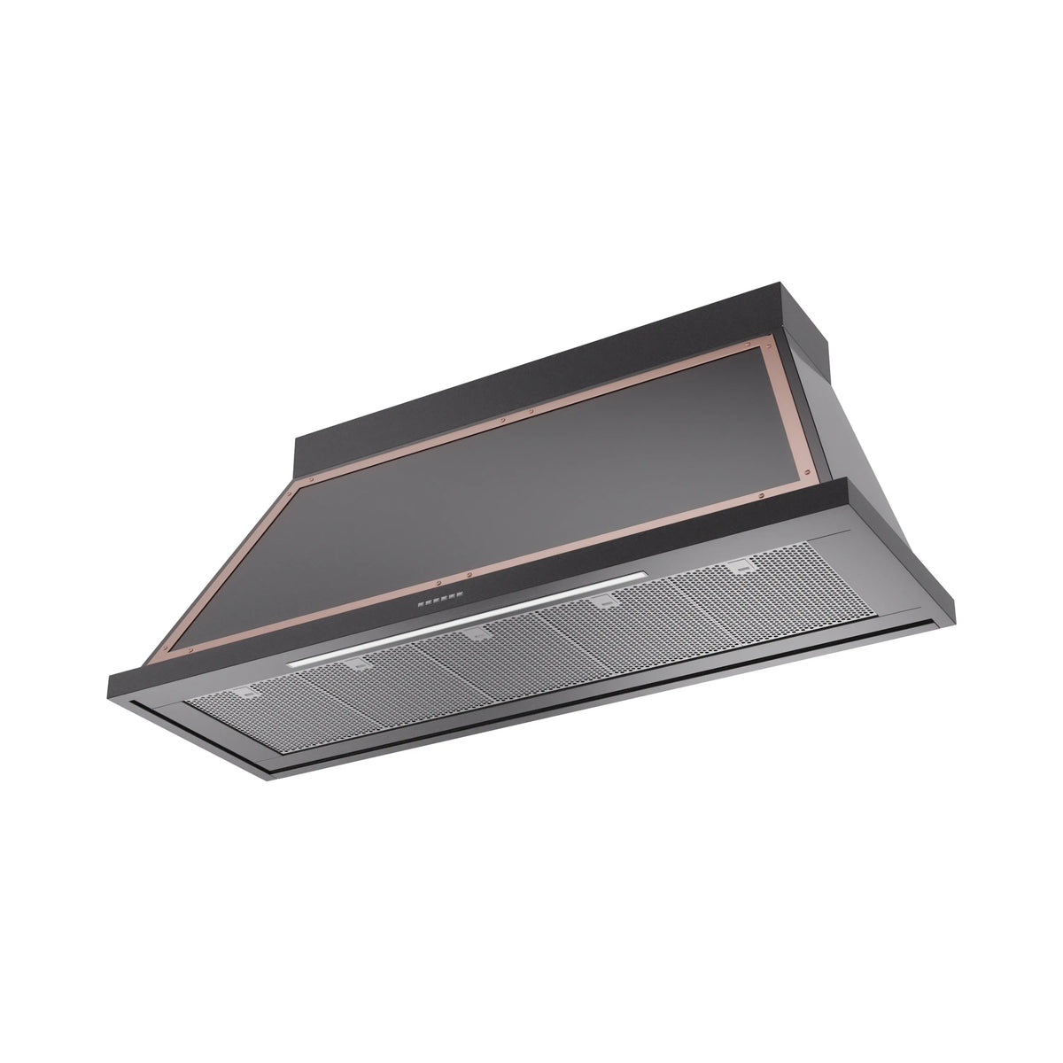 ILVE Nostalgie II 60-Inch Wall-Mount Range Hood, 600 CFM, Glossy Black with Copper Trim (UANB60BKP)