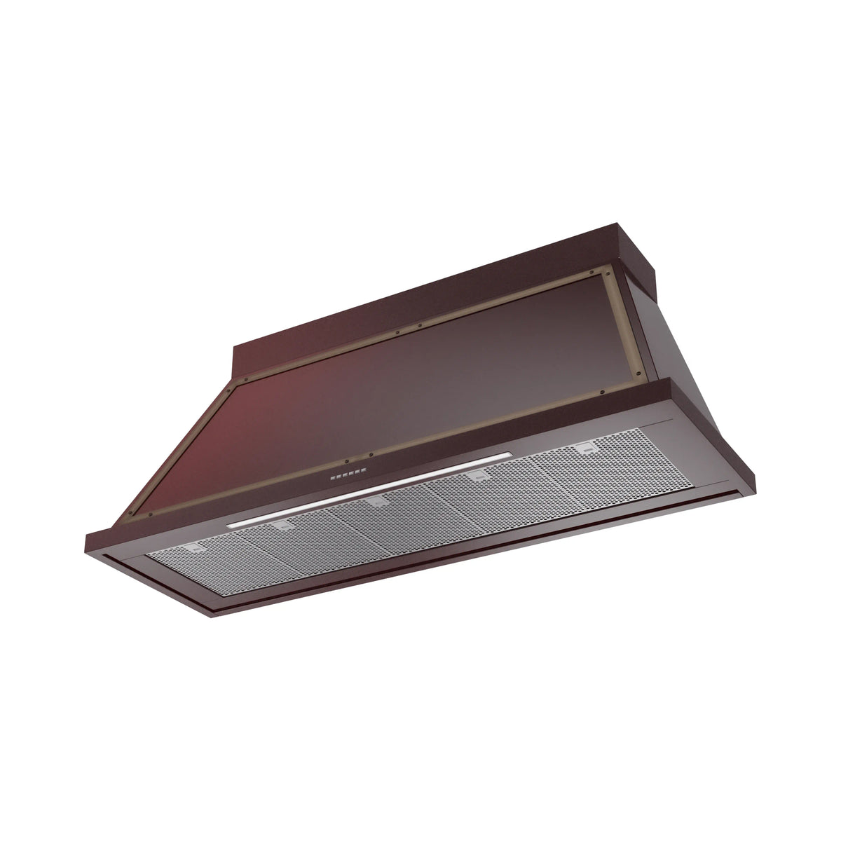 ILVE Nostalgie II 60-Inch Wall-Mount Range Hood, 600 CFM, Burgundy with Burnished Bronze Trim (UANB60BUB)