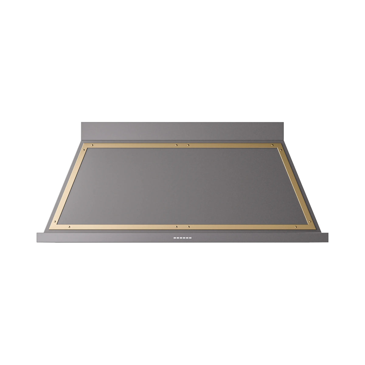 ILVE Nostalgie II 60-Inch Wall-Mount Range Hood, 600 CFM, Matte Graphite with Brass Trim (UANB60MGG)