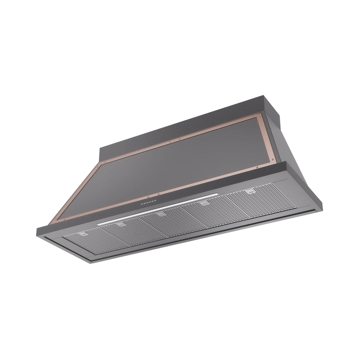 ILVE Nostalgie II 60-Inch Wall-Mount Range Hood, 600 CFM, Matte Graphite with Copper Trim (UANB60MGP)