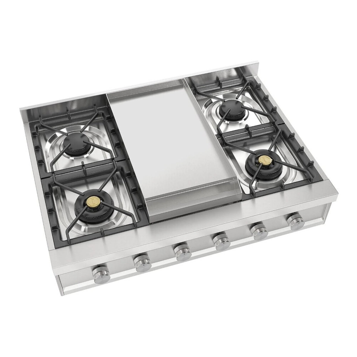 ILVE Professional Plus II 36-Inch Built-In Natural Gas Rangetop, Griddle, Stainless Steel (UHCP36FSS)