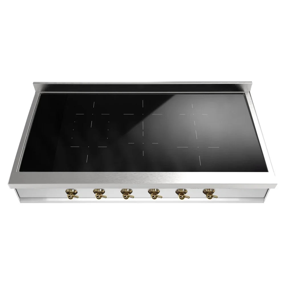 ILVE Nostalgie II 48-Inch Built-In Induction Rangetop, Stainless Steel (UHCPI486NSSG)