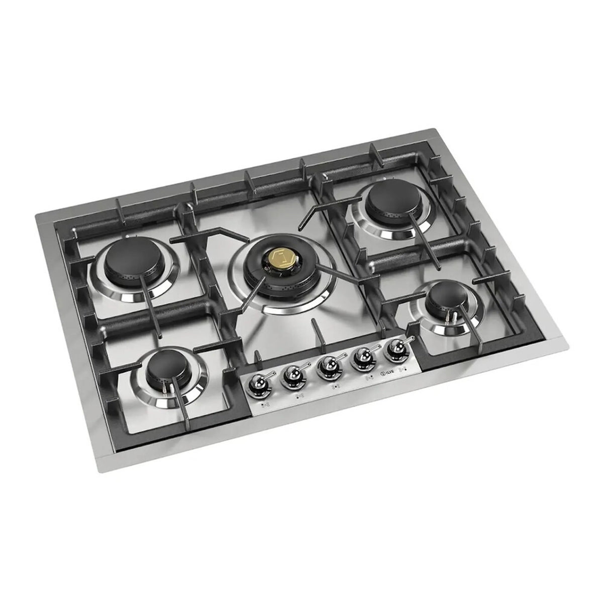 ILVE Nostalgie II 30-Inch Built-In Propane Gas Cooktop, 5 Burners, Stainless Steel (UHCPT75NSSCLP)