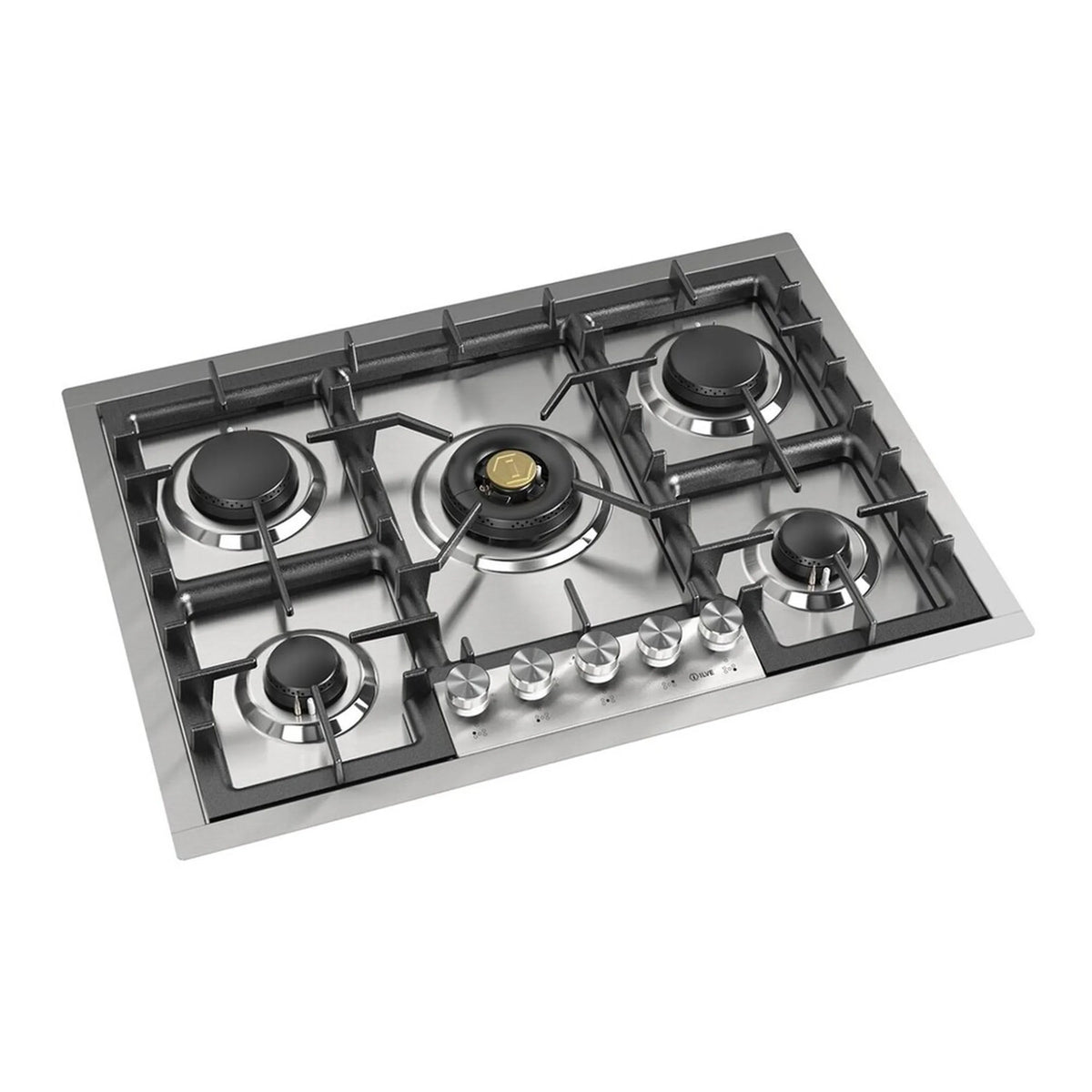ILVE Professional Plus II 30-Inch Built-In Propane Gas Cooktop, 5 Burners, Stainless Steel (UHCPT75SSLP)