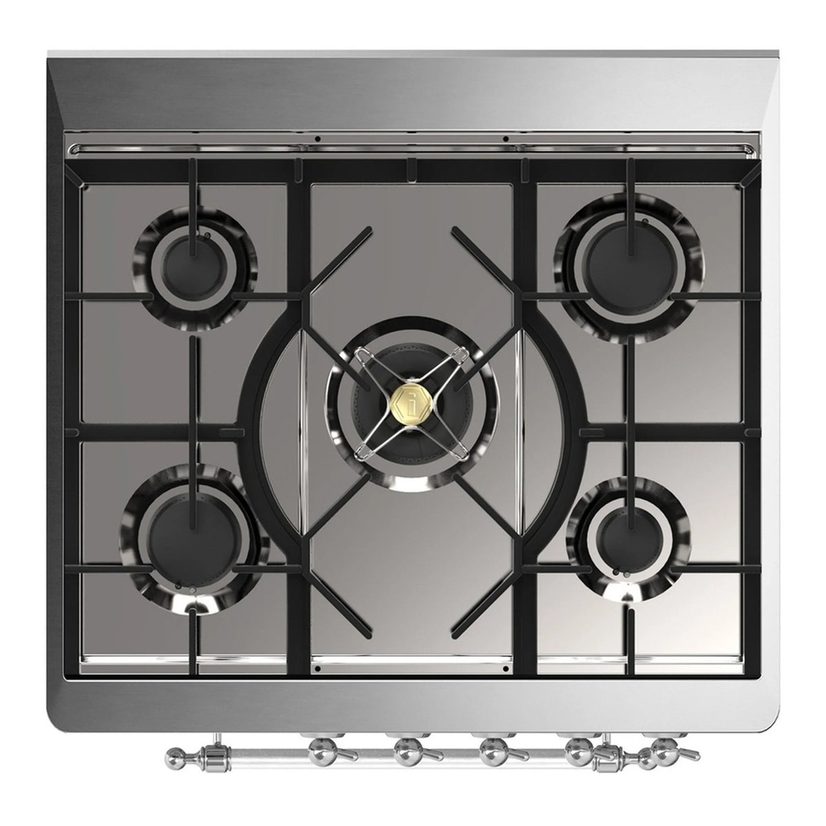 ILVE Majestic III 30-Inch Propane Dual Fuel Range, 5 Burners, Triple Glass Door Oven, Stainless Steel with Chrome Trim (UM30NR3SSCLP)