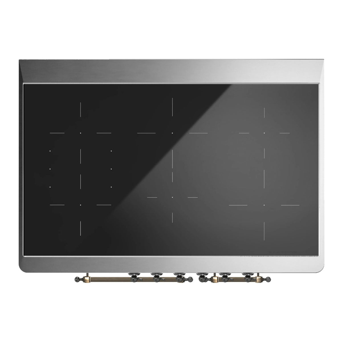 ILVE Majestic III 40-Inch Induction Range, 6 Elements, Triple Glass Door Electric Oven, Matte Graphite with Burnished Trim (UMDIB40NR3MGB)