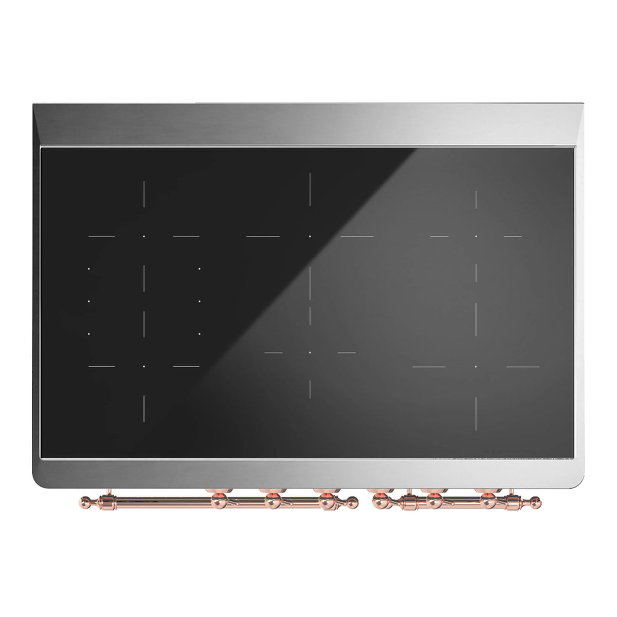 ILVE Majestic III 40-Inch Induction Range, 6 Elements, Triple Glass Door Electric Oven, Matte Graphite with Copper Trim (UMDIB40NR3MGP)