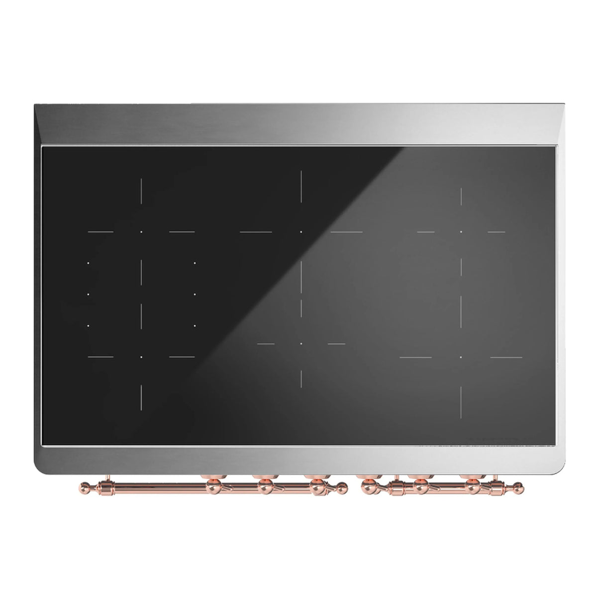 ILVE Majestic III 40-Inch Induction Range, 6 Elements, Triple Glass Door Electric Oven, Stainless Steel with Copper Trim (UMDIB40NR3SSP)