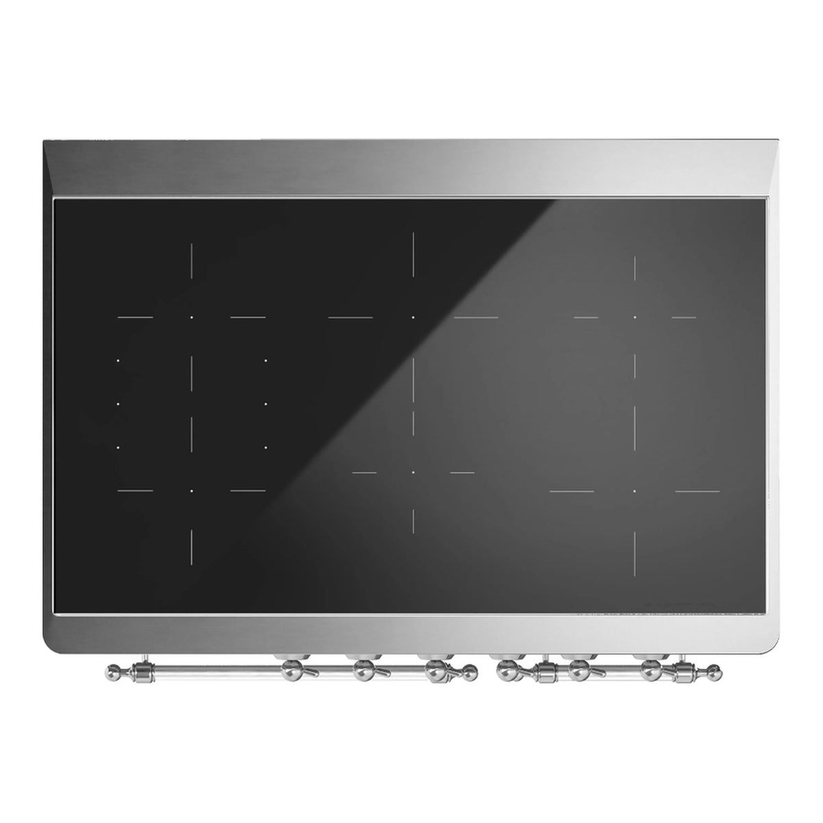 ILVE Majestic III 40-Inch Induction Range, 6 Elements, Solid Door Electric Oven, Emerald Green with Chrome Trim (UMDIB40QNR3EGC)