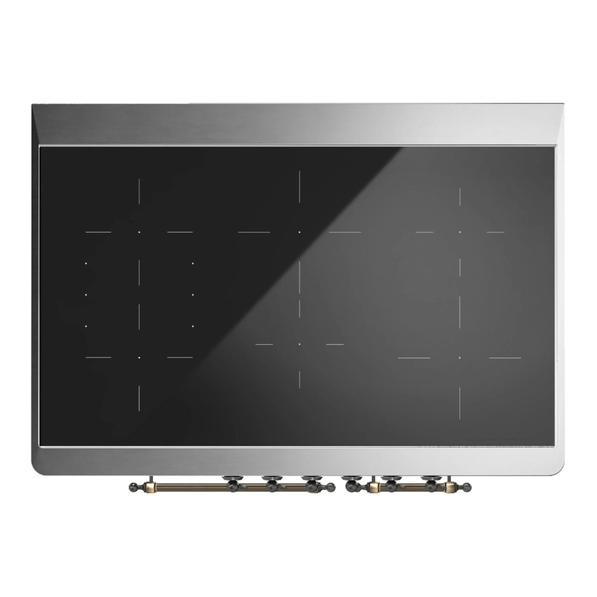 ILVE Majestic III 40-Inch Induction Range, 6 Elements, Solid Door Electric Oven, Matte Graphite with Burnished Trim (UMDIB40QNR3MGB)