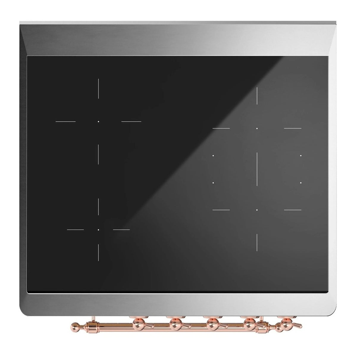 ILVE Majestic III 30-Inch Induction Range, 4 Elements, Triple Glass Door Electric Oven, Stainless Steel with Copper Trim (UMIB30NR3SSP)