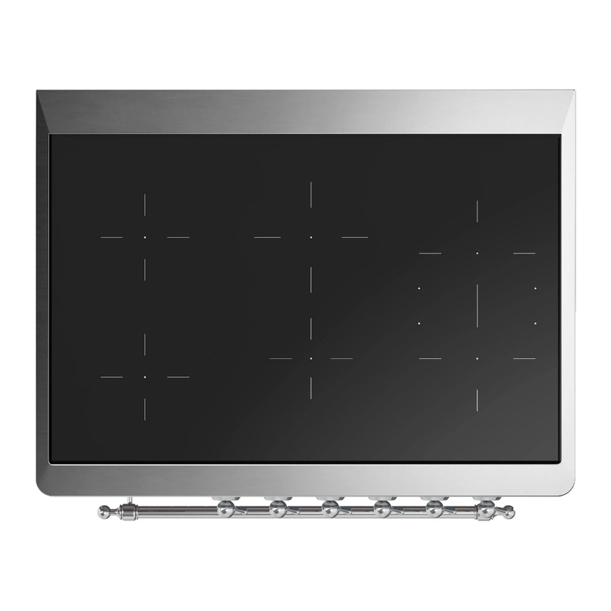 ILVE Majestic III 36-Inch Induction Range, 6 Elements, Solid Door Electric Oven, Antique White with Chrome Trim (UMIB36QNR3AWC)