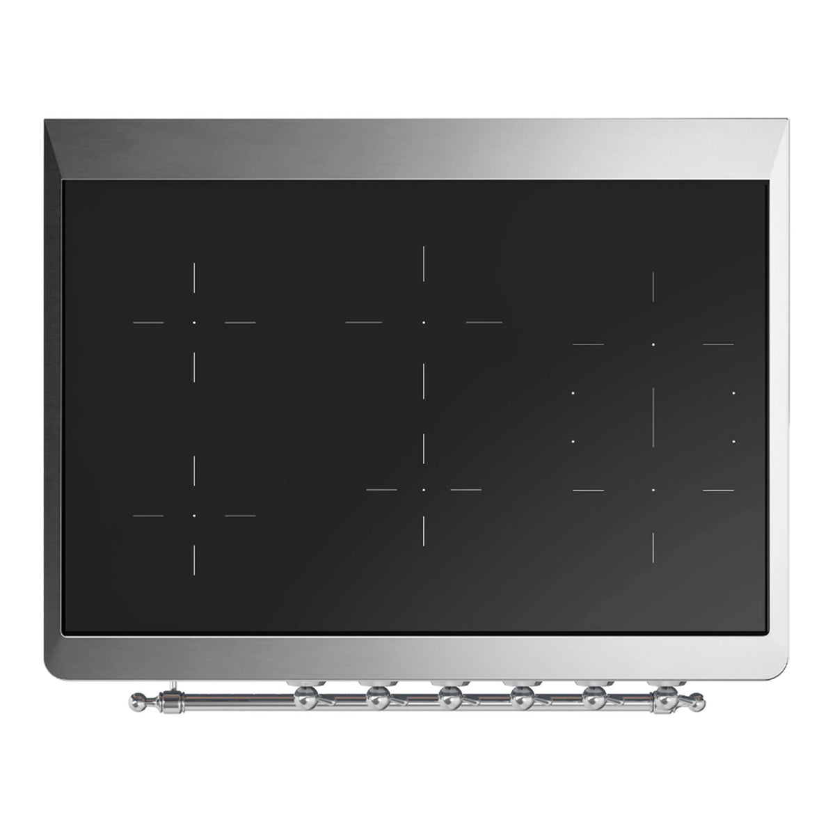 ILVE Majestic III 36-Inch Induction Range, 6 Elements, Solid Door Electric Oven, Emerald Green with Chrome Trim (UMIB36QNR3EGC)