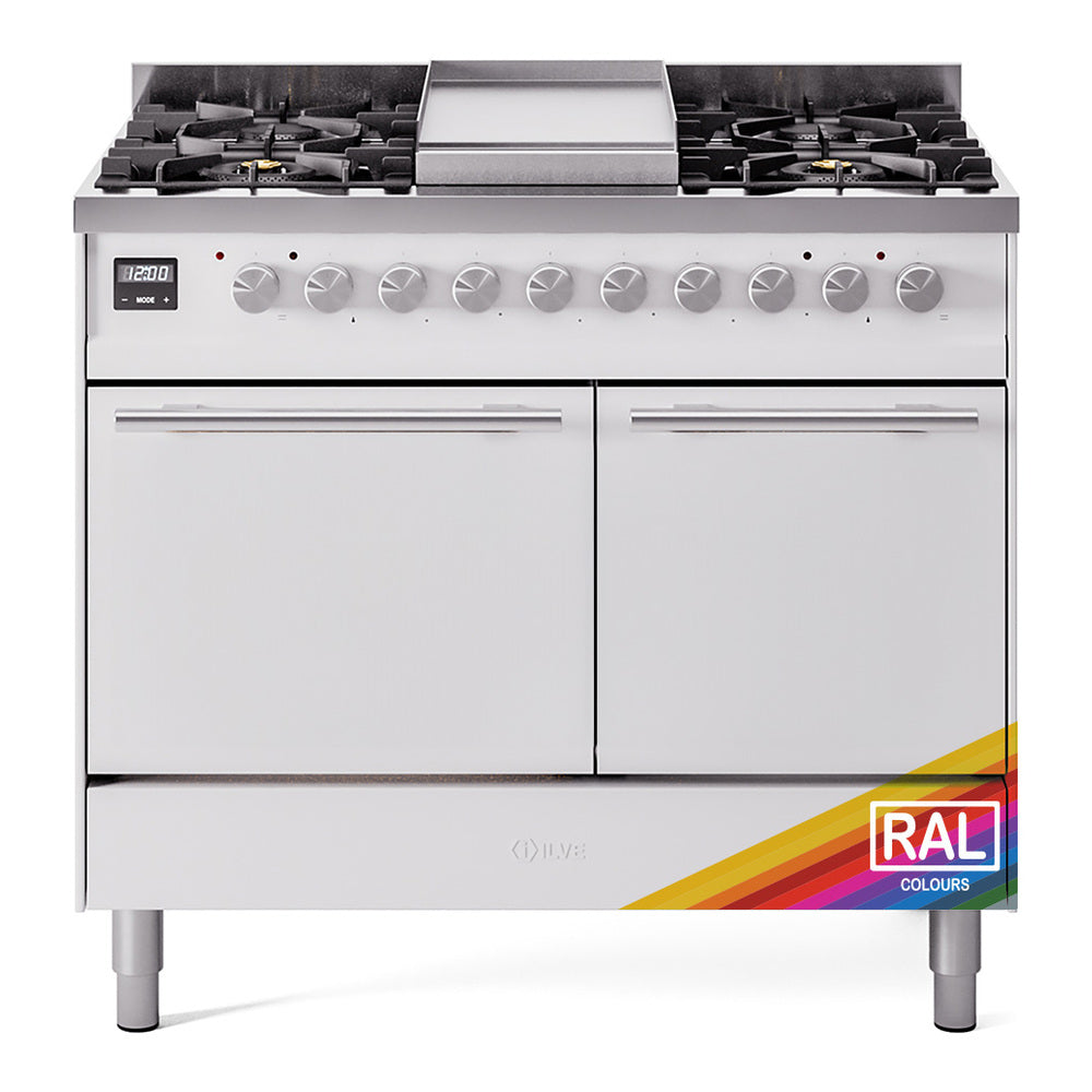 ILVE Professional Plus II 40-Inch Propane Dual Fuel Range, Solid Door, Custom RAL (UPD40FQMPRALP)