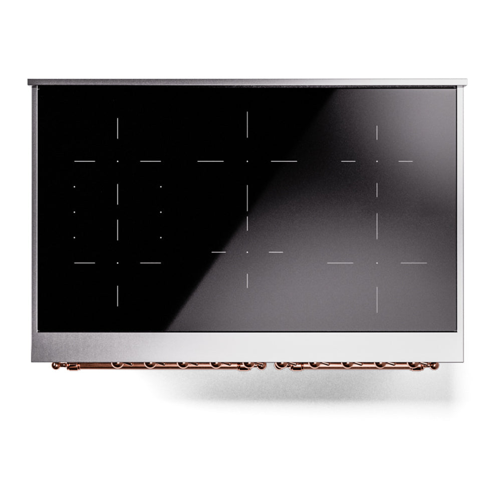 ILVE Nostalgie II 40-Inch Freestanding Electric Induction Range, Custom RAL with Copper Trim (UPDI406NMPRAP)