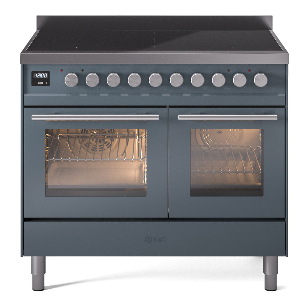 ILVE Professional Plus II 40-Inch Induction Range, Blue Grey (UPDI406WMPBG)