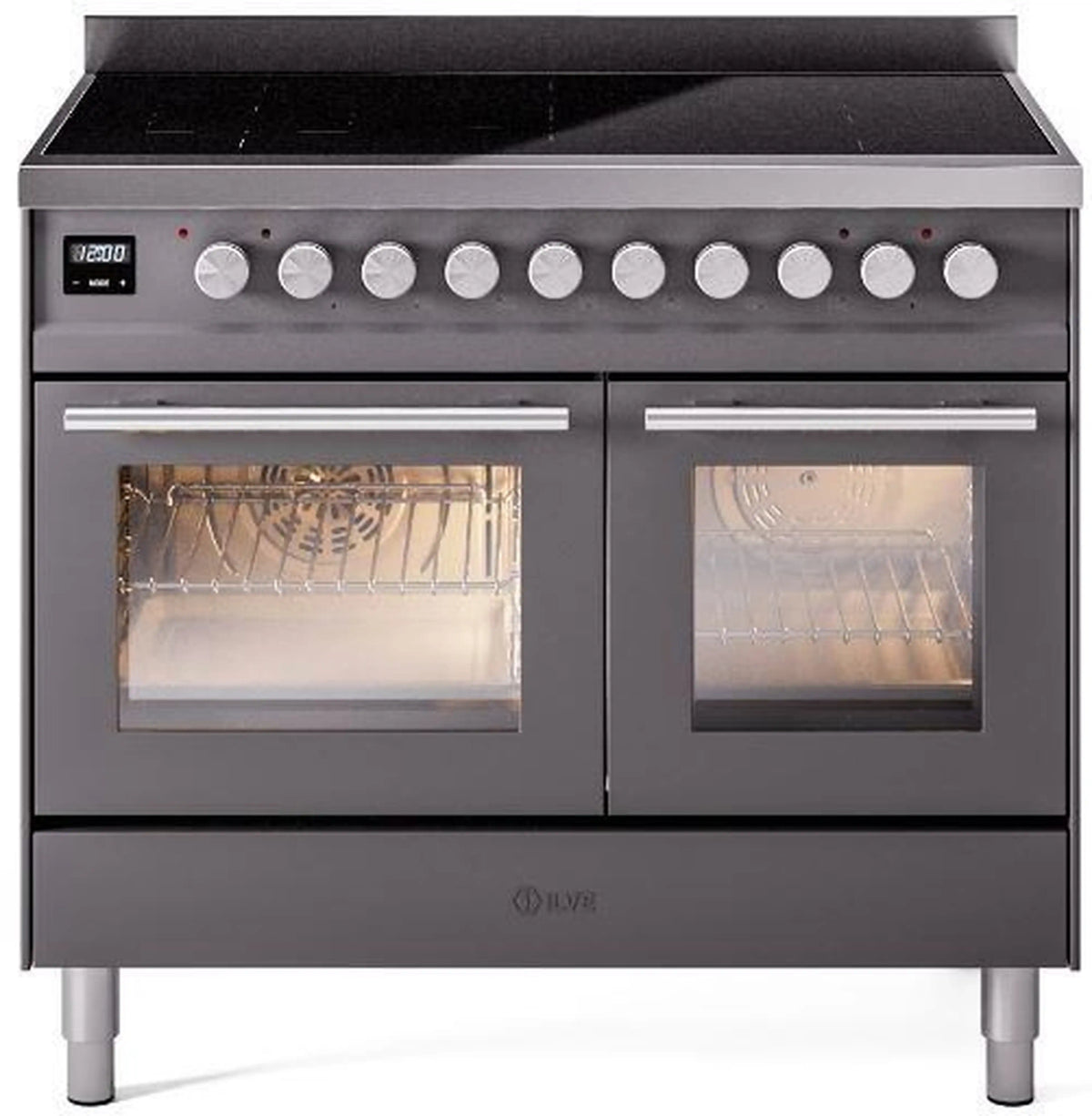 ILVE Professional Plus II 40-Inch Induction Range, Matte Graphite (UPDI406WMPMG)