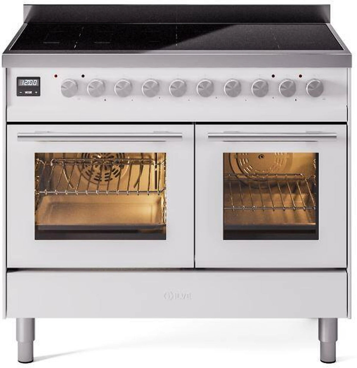 ILVE Professional Plus II 40-Inch Induction Range, White (UPDI406WMPWH)