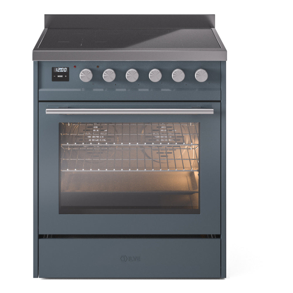 ILVE Professional Plus II 30-Inch Induction Range, Blue Grey (UPI304WMPBG)