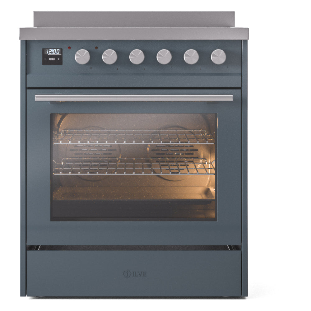 ILVE Professional Plus II 30-Inch Induction Range, Blue Grey (UPI304WMPBG)