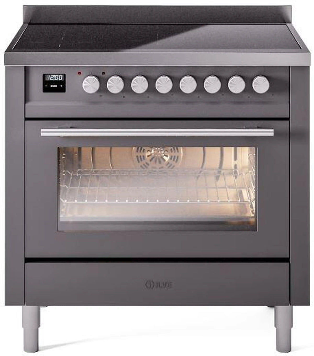 ILVE Professional Plus II 36-Inch Induction Range, Matte Graphite (UPI366WMPMG)