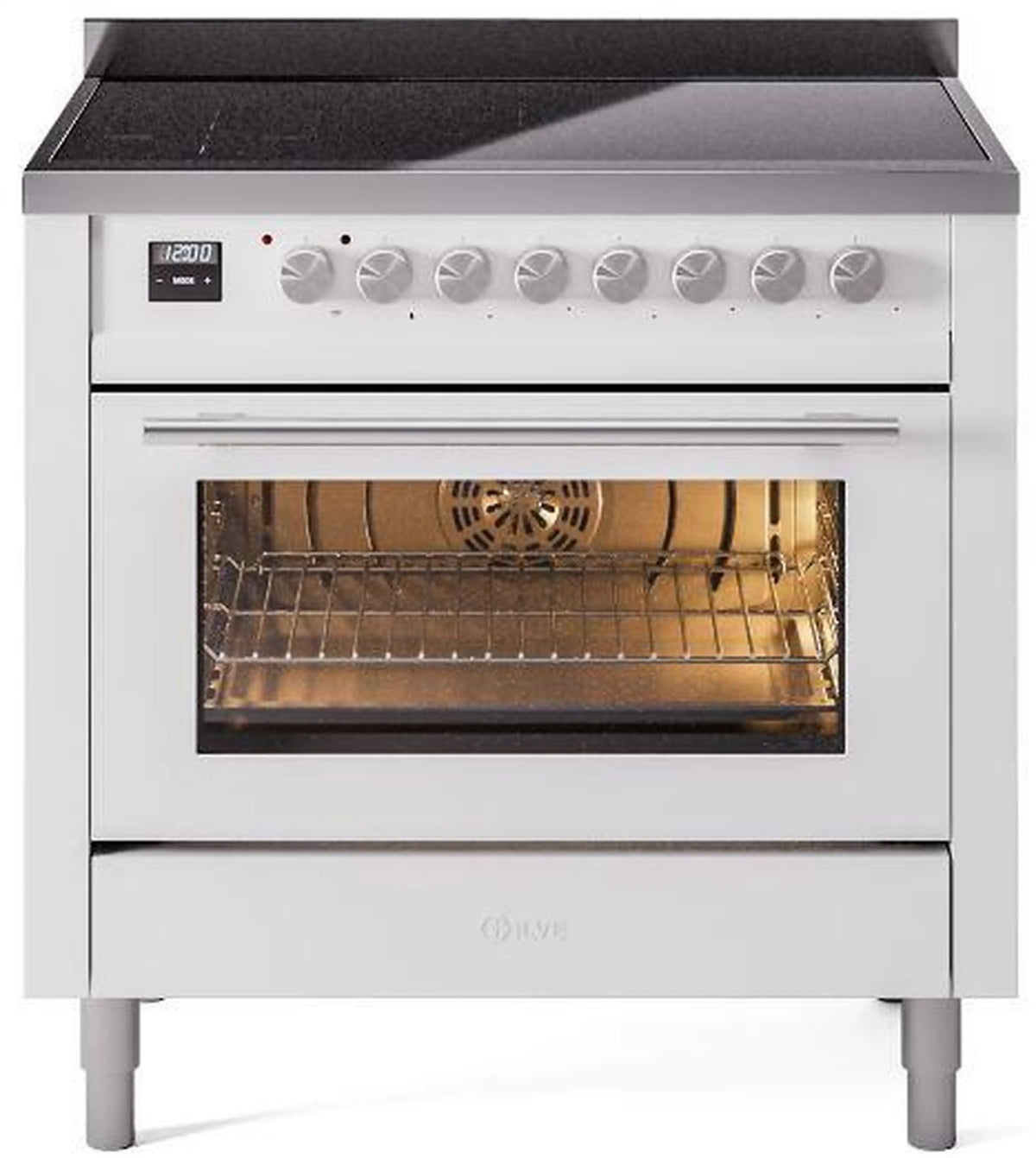 ILVE Professional Plus II 36-Inch Induction Range, White (UPI366WMPWH)