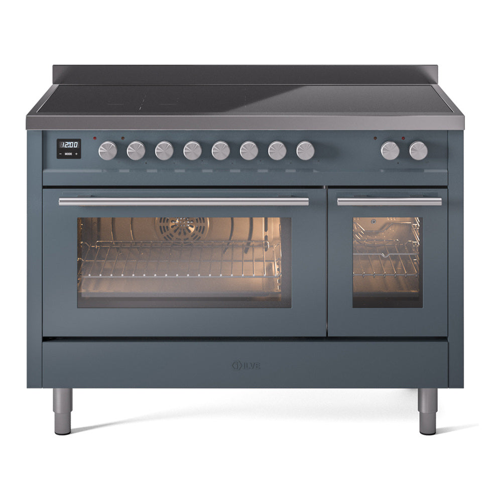 ILVE Professional Plus II 48-Inch Induction Range, Blue Grey (UPI486WMPBG)