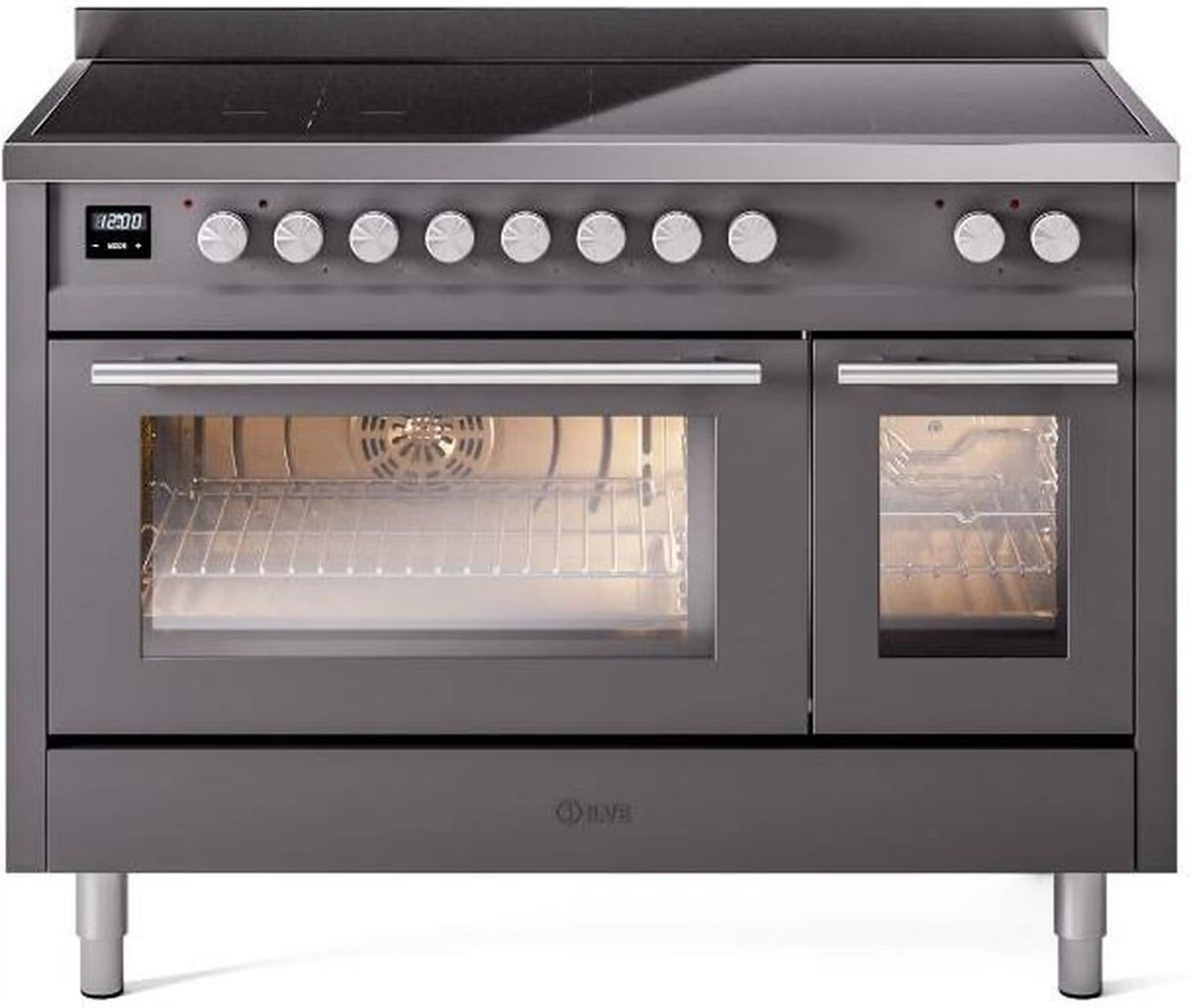 ILVE Professional Plus II 48-Inch Induction Range, Matte Graphite (UPI486WMPMG)