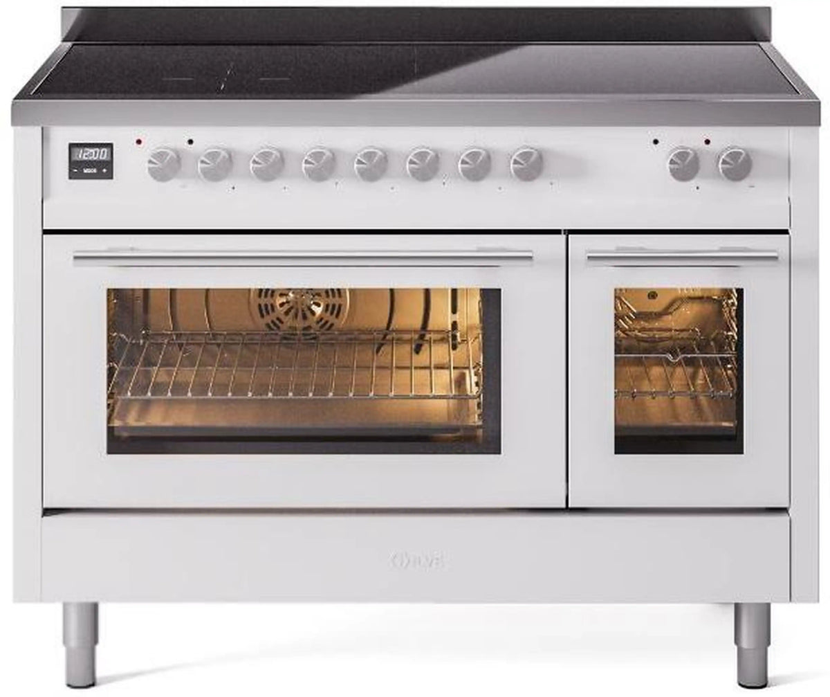 ILVE Professional Plus II 48-Inch Induction Range, White (UPI486WMPWH)