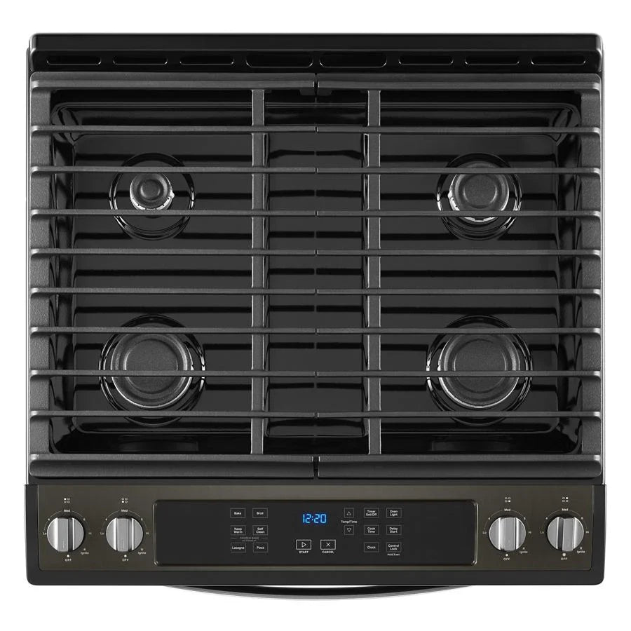 Whirlpool WEG515S0LV 5.0 Cu. Ft. Gas Range with Frozen Bake™ Technology Black Stainless