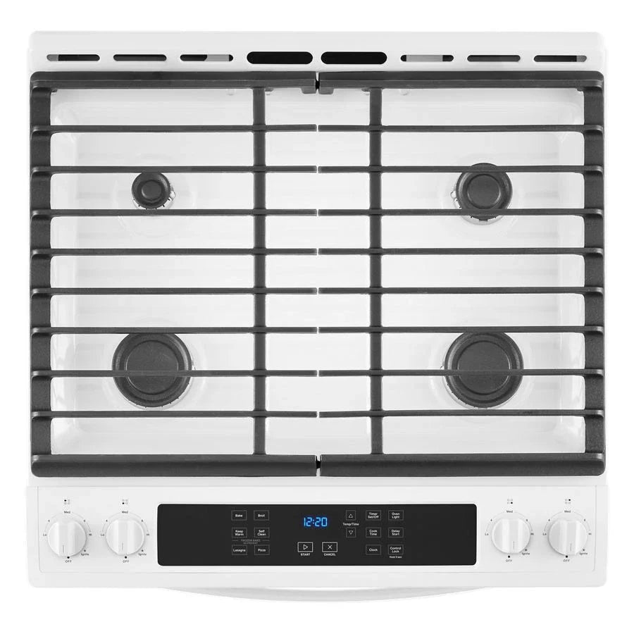 WEG515S0LW 5.0 Cu. Ft. Whirlpool® Gas Range with Frozen Bake™ Technology White