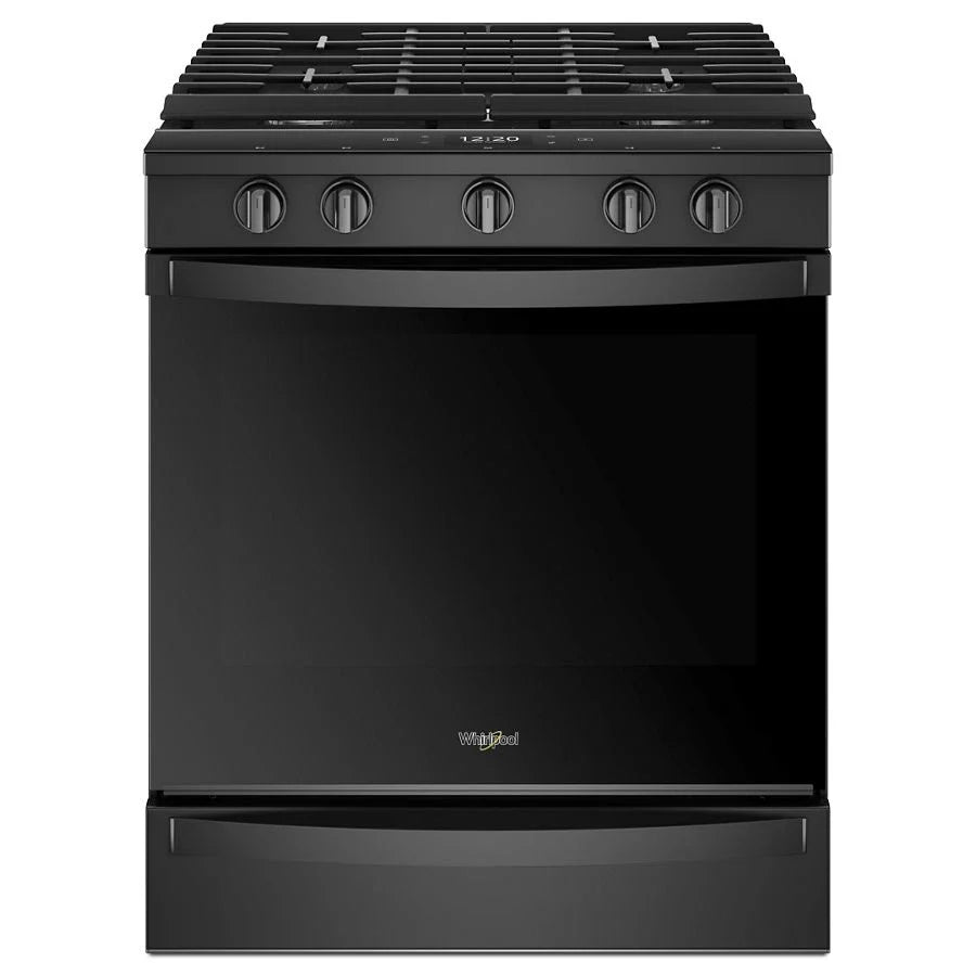 Whirlpool WEG750H0HB 5.8 cu. ft. Smart Slide-in Gas Range with Air Fry, when Connected Black