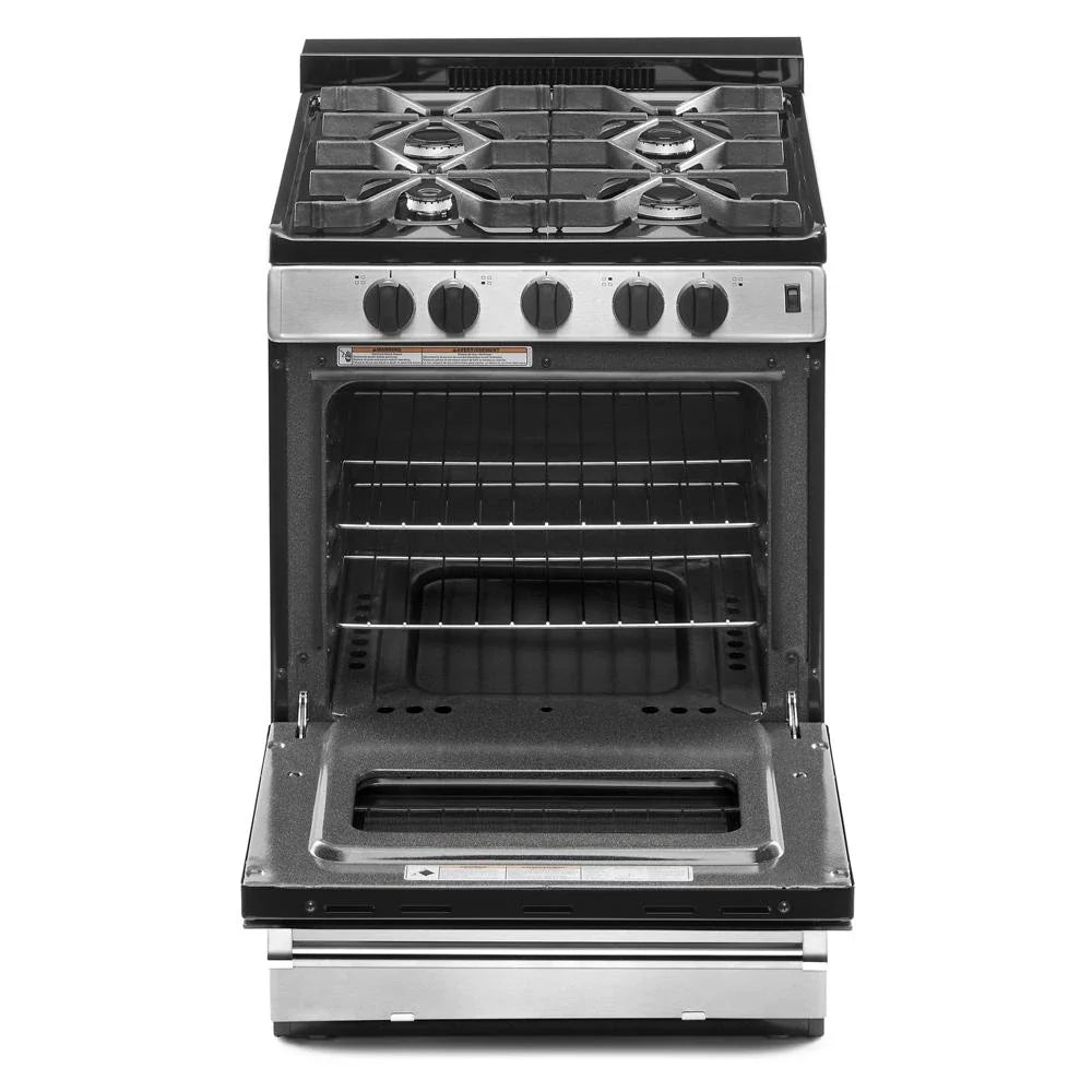 Whirlpool WFG500M4HS 24-inch Freestanding Gas Range with Sealed Burners Stainless Steel