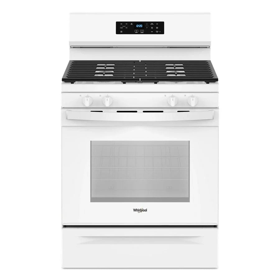 Whirlpool WFGS3530RW 30-inch Self Clean Gas Range with No Preheat Mode White