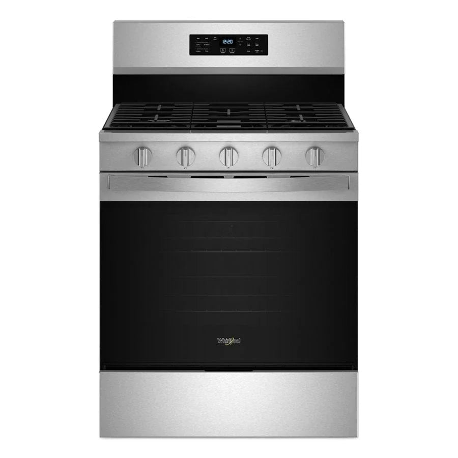 Whirlpool WFGS5030RS 30-inch Gas Range with Air Cooking Technology, No Preheat Air Fry and Air Baking and Self Clean Stainless Steel