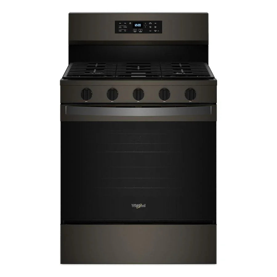 Whirlpool WFGS5030RV 30-inch Gas Range with Air Cooking Technology, No Preheat Air Fry and Air Baking and Self Clean Black Stainless