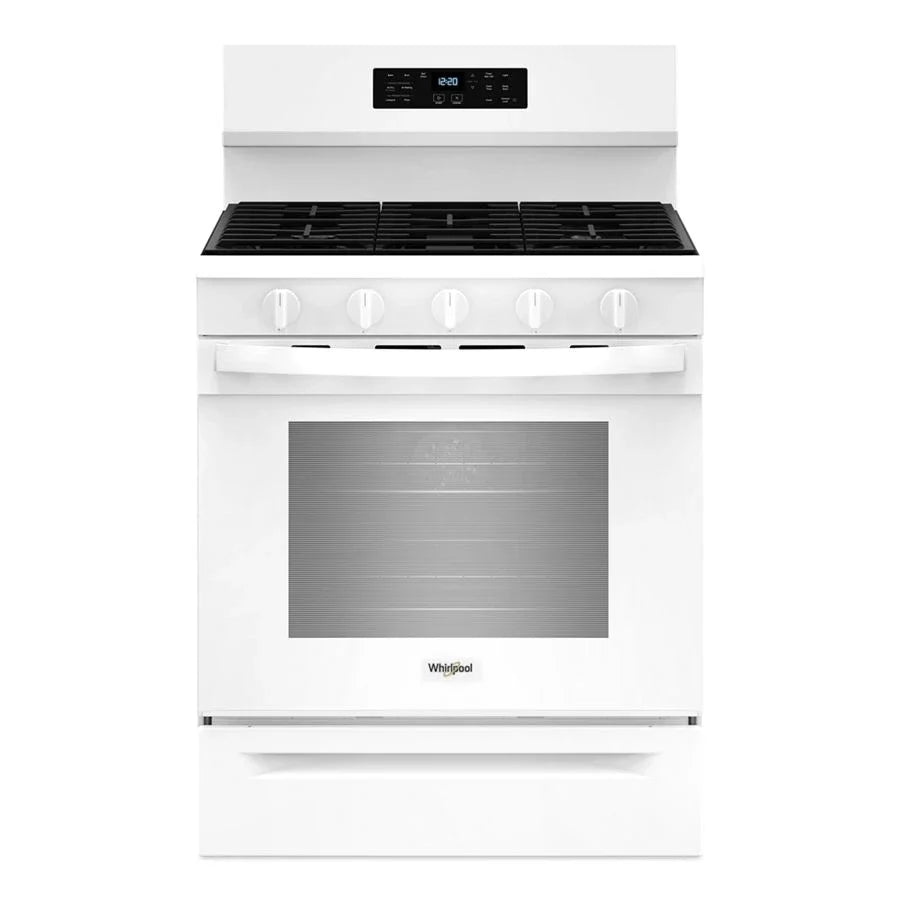 Whirlpool WFGS5030RW 30-inch Gas Range with Air Cooking Technology, No Preheat Air Fry and Air Baking and Self Clean White
