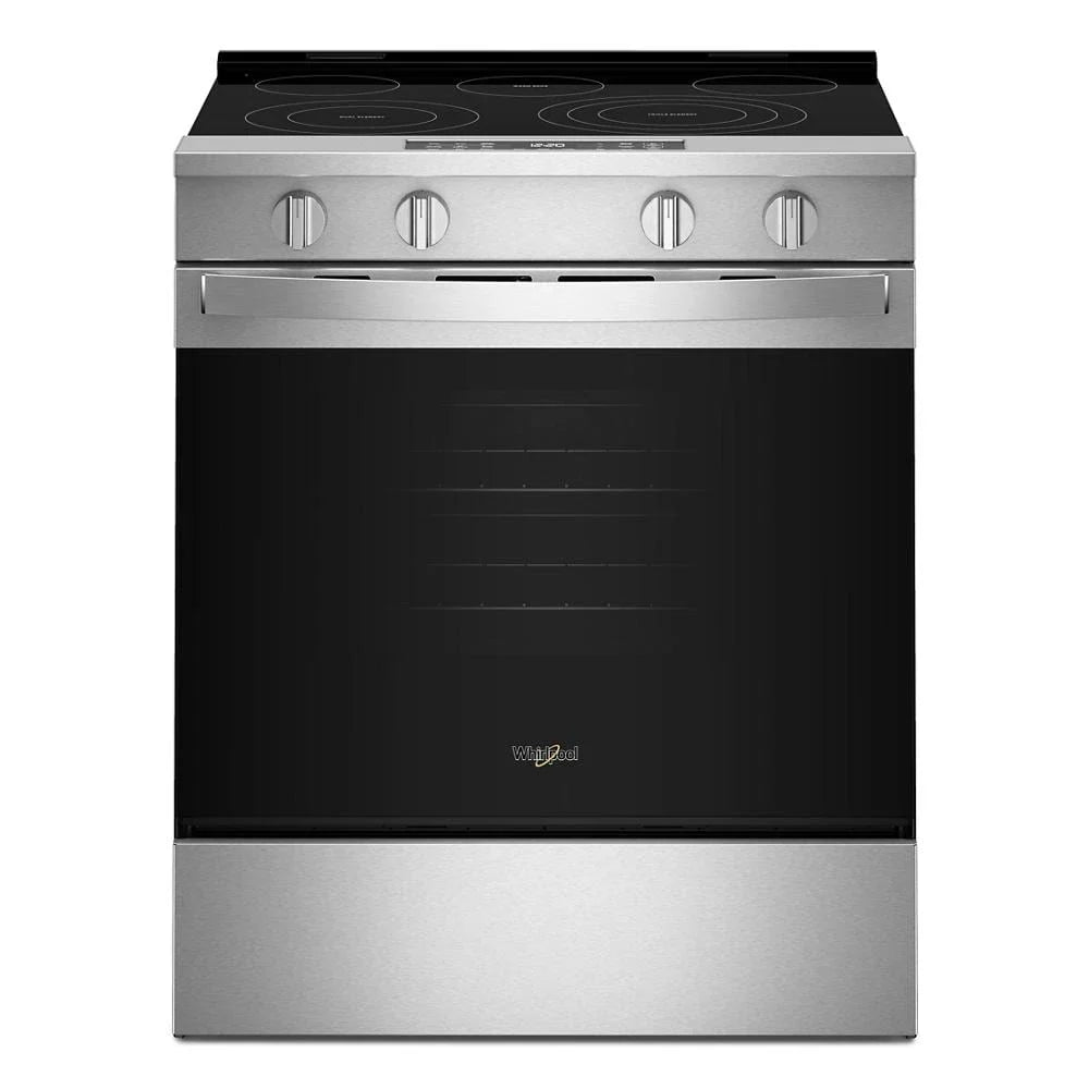Whirlpool WSES5030SZ 30-inch Electric Smart Range with Air Cooking Technology Fingerprint Resistant Stainless Steel