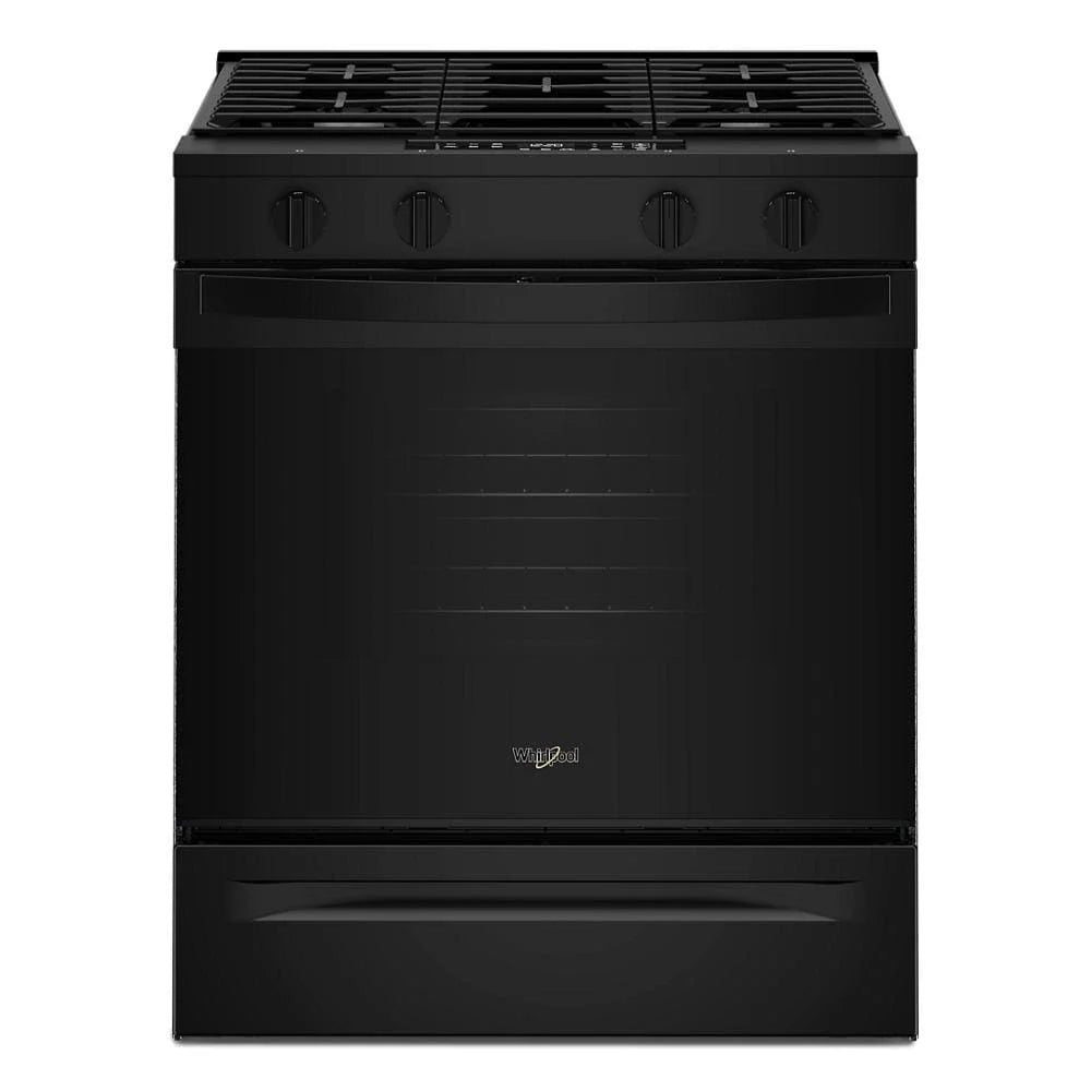 Whirlpool WSGS3330TB 30-inch Gas Range with No Preheat Mode and Slow Cook Black