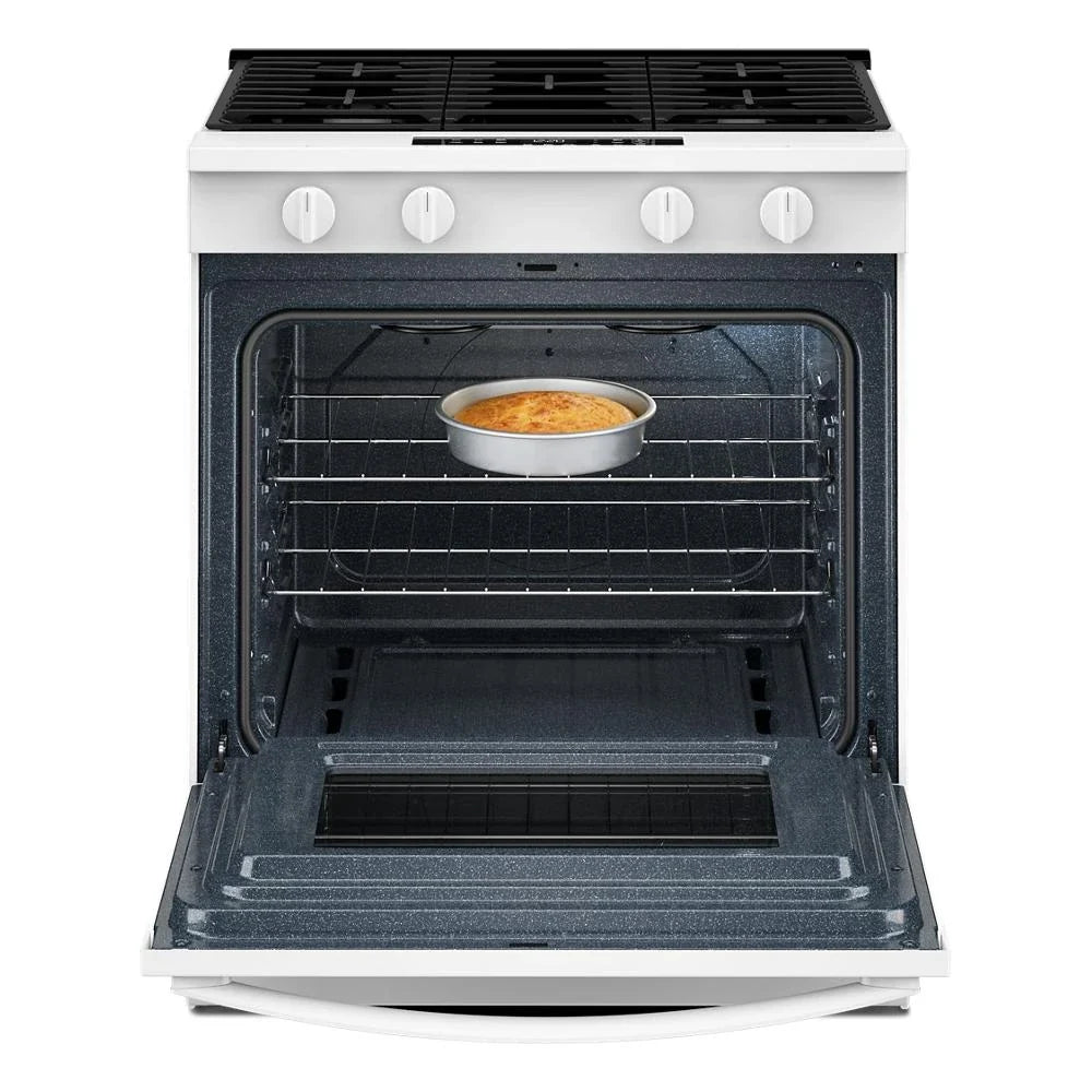Whirlpool WSGS3330TW 30-inch Gas Range with No Preheat Mode and Slow Cook White