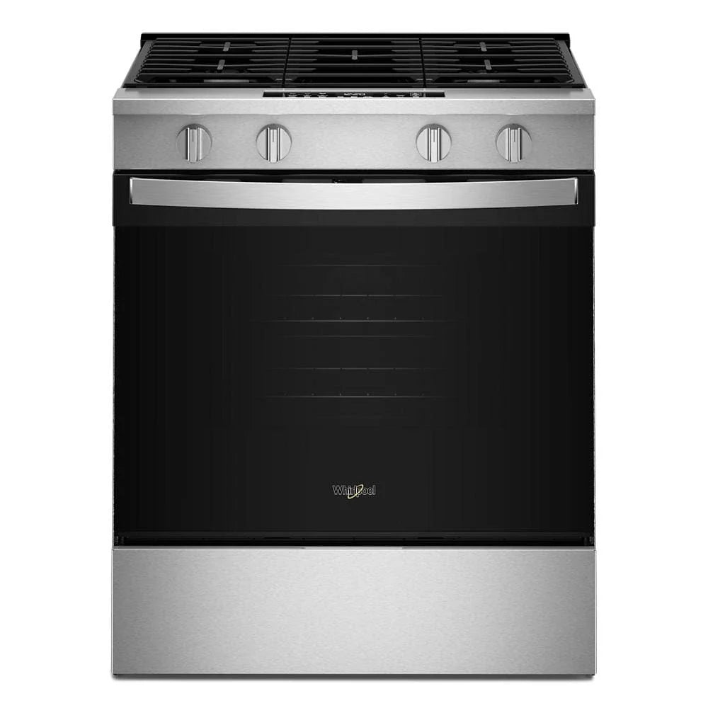Whirlpool WSGS4530TS 30-inch Gas Smart Range with Air Cooking Technology and Steam Clean Stainless Steel