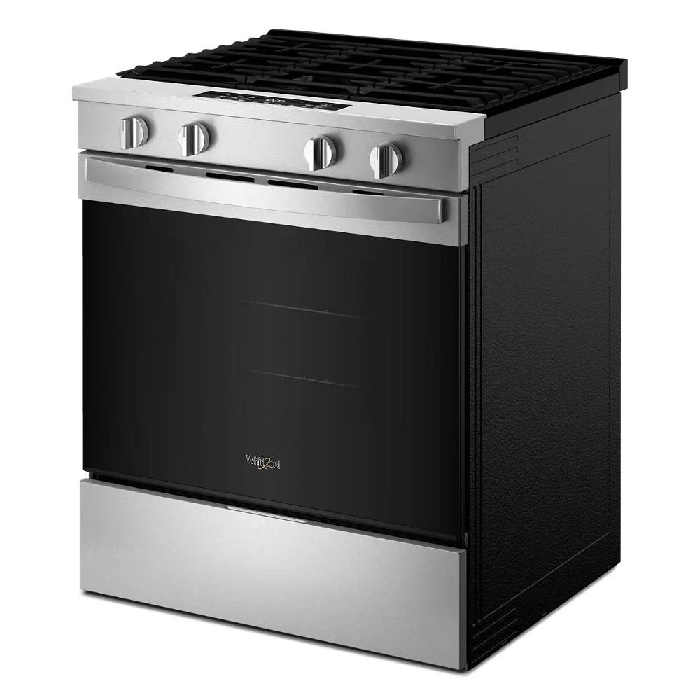 Whirlpool WSGS4530TS 30-inch Gas Smart Range with Air Cooking Technology and Steam Clean Stainless Steel