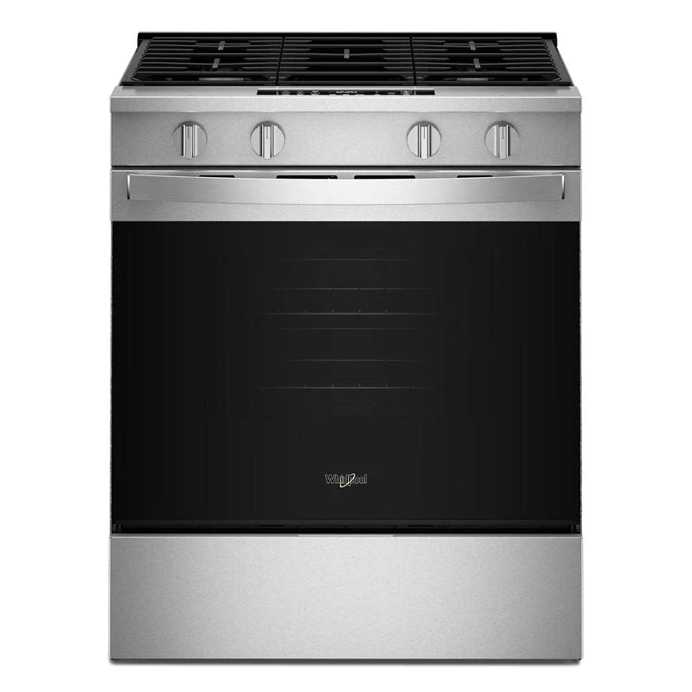 Whirlpool WSGS4530TZ 30-inch Gas Smart Range with Air Cooking Technology and Steam Clean Fingerprint Resistant Stainless Steel