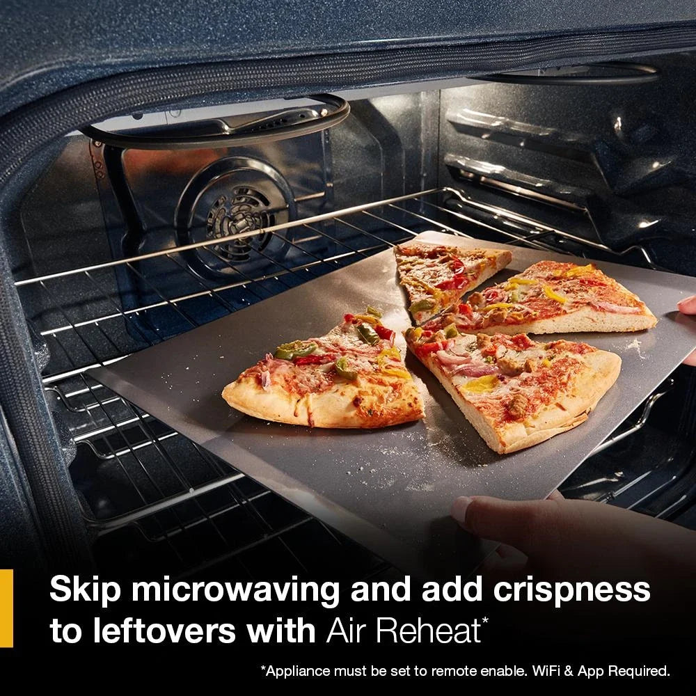 Whirlpool WSGS5030SB 30-inch Gas Smart Range with Air Cooking Technology Black