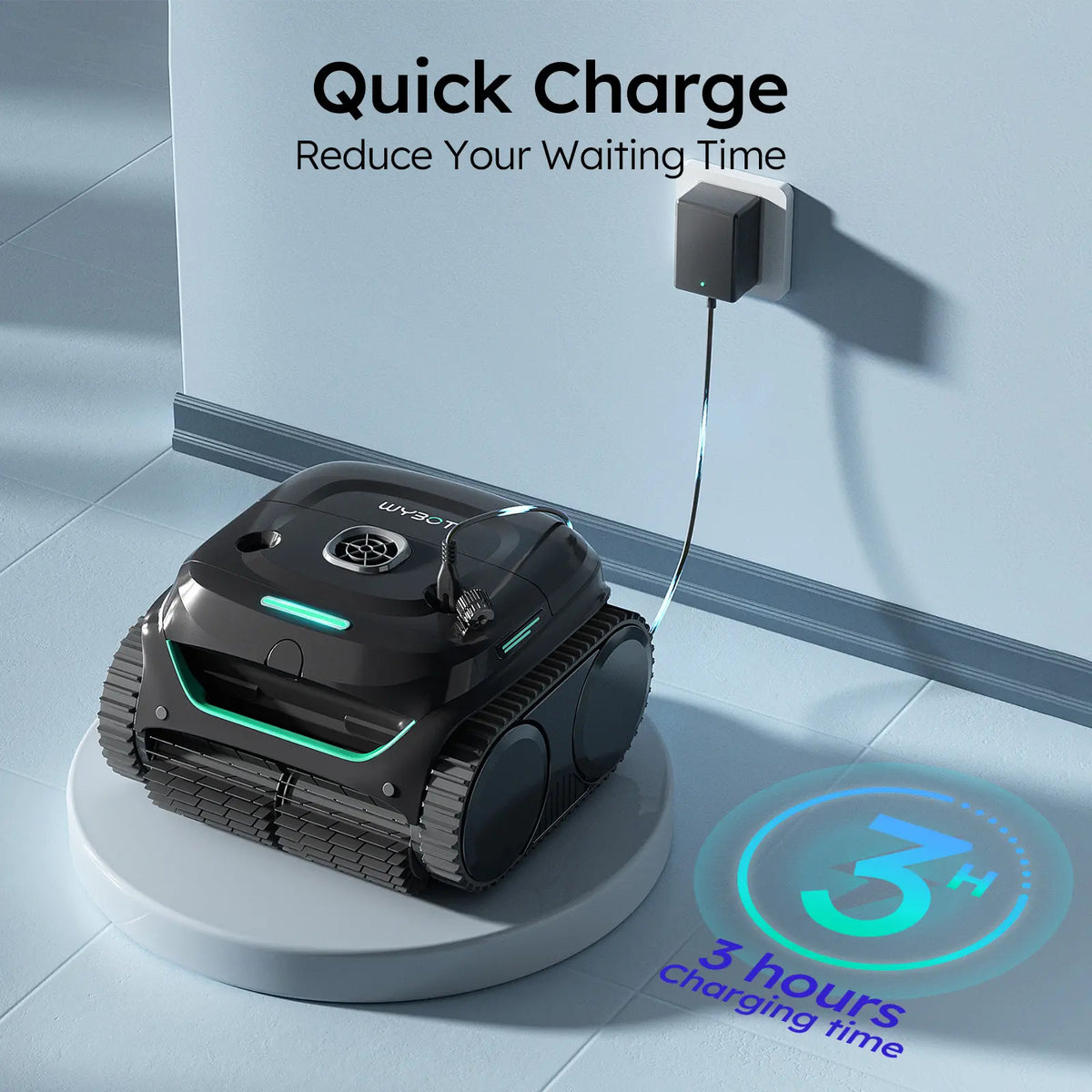 WYBOT C2 Robotic Pool Cleaner - charging 9