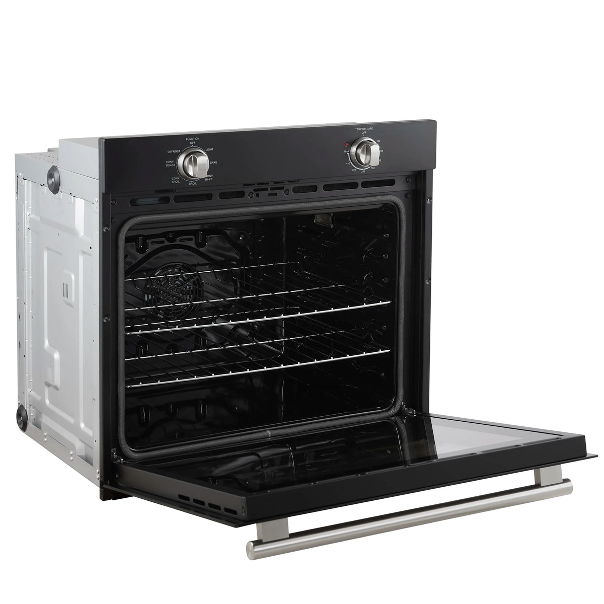 Forno Vomero 30-Inch Built-In Wall Oven, 5 Cu. Ft., Black with Stainless Steel Handle (FBOEL1370-30BLK)