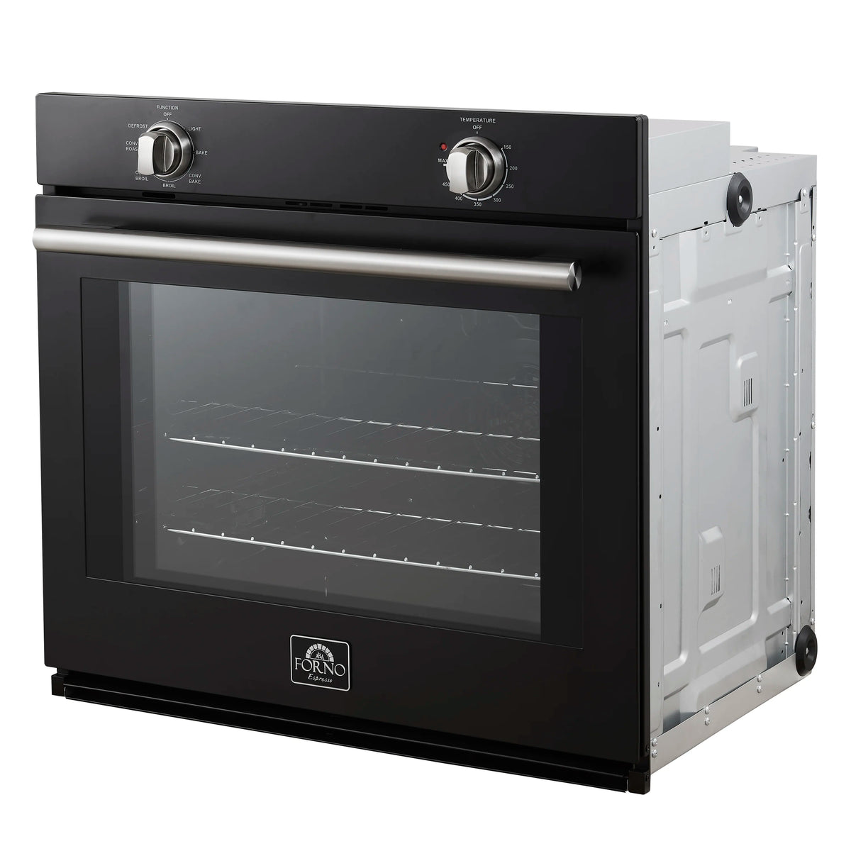 Forno Vomero 30-Inch Built-In Wall Oven, 5 Cu. Ft., Black with Stainless Steel Handle (FBOEL1370-30BLK)